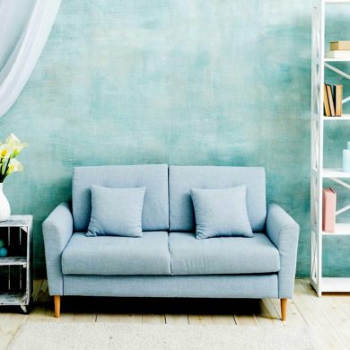 Beautiful home - blue sofa